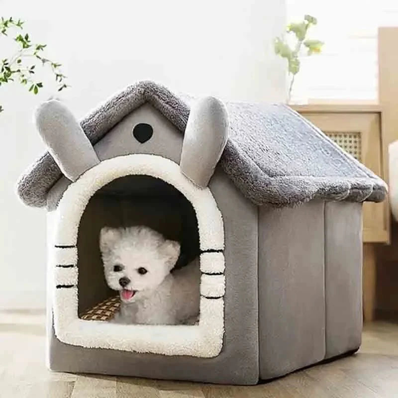 Indoor Warm Dog House Soft Pet Bed Tent House Dog Kennel Cat Bed with Removable Cushion Suitable for Small Medium Large Pets Ind
