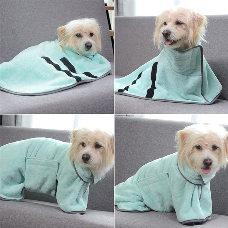 Quick-Drying Pet Absorbent Towel Dog Bathrobe Pet Dog Bath Towel for Dogs Cats Microfiber Absorbent Pet Drying Towel Pet Supplies Pet Products