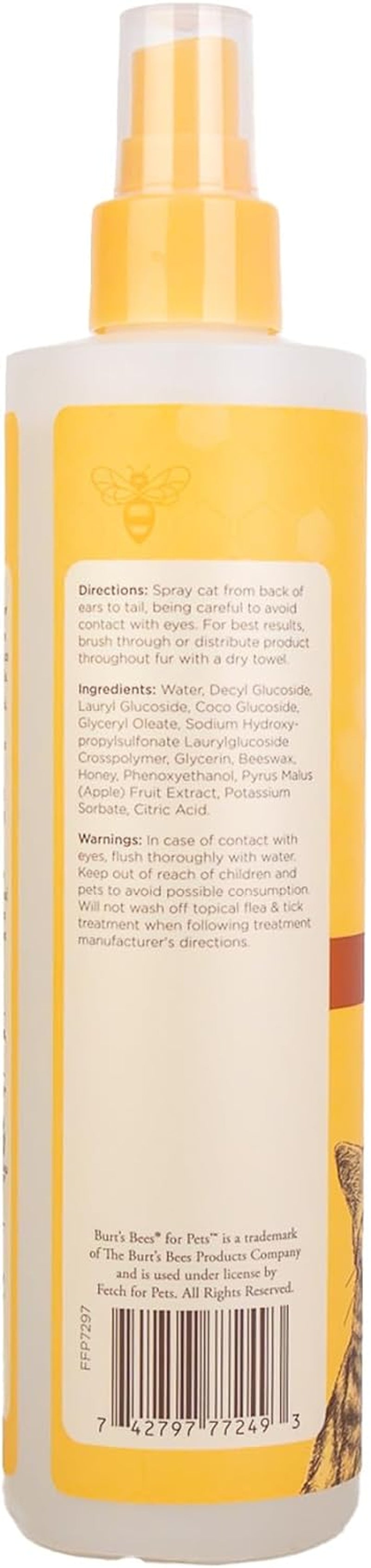 Burts Bees for Pets Waterless Cat Shampoo Spray, 10 Fl Oz