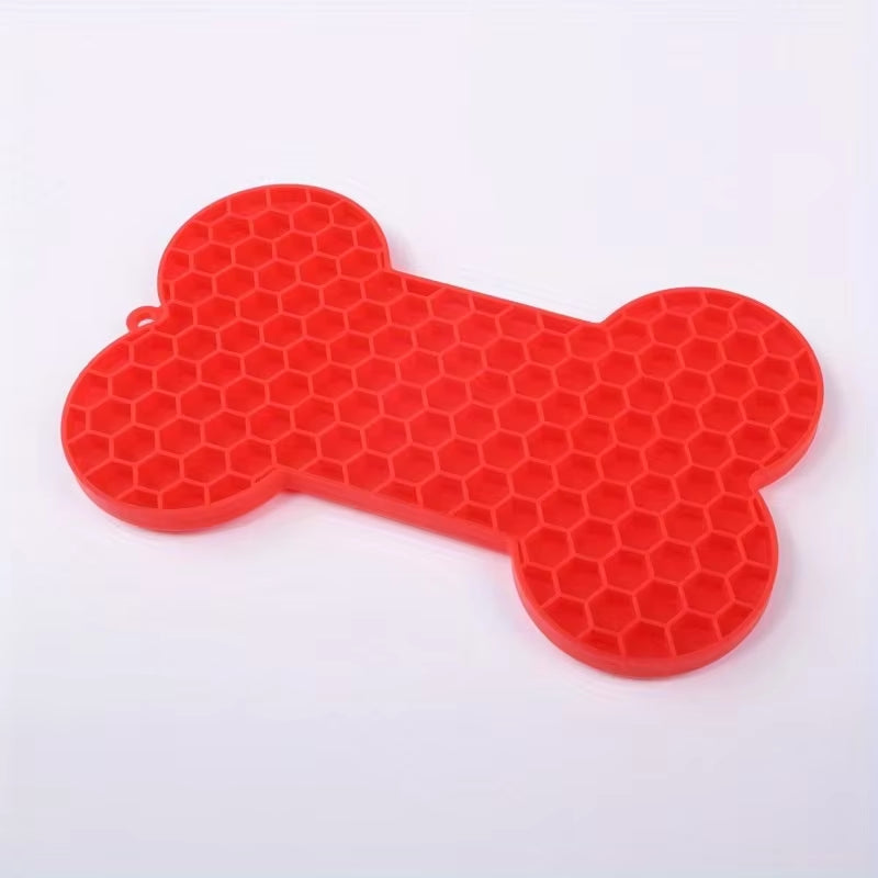 Dog Slow Food Pad Bone Silicone Pet Licking Pad Mat Placemats Pet Supplies Feeding Dog Cats Dogs Supplies
