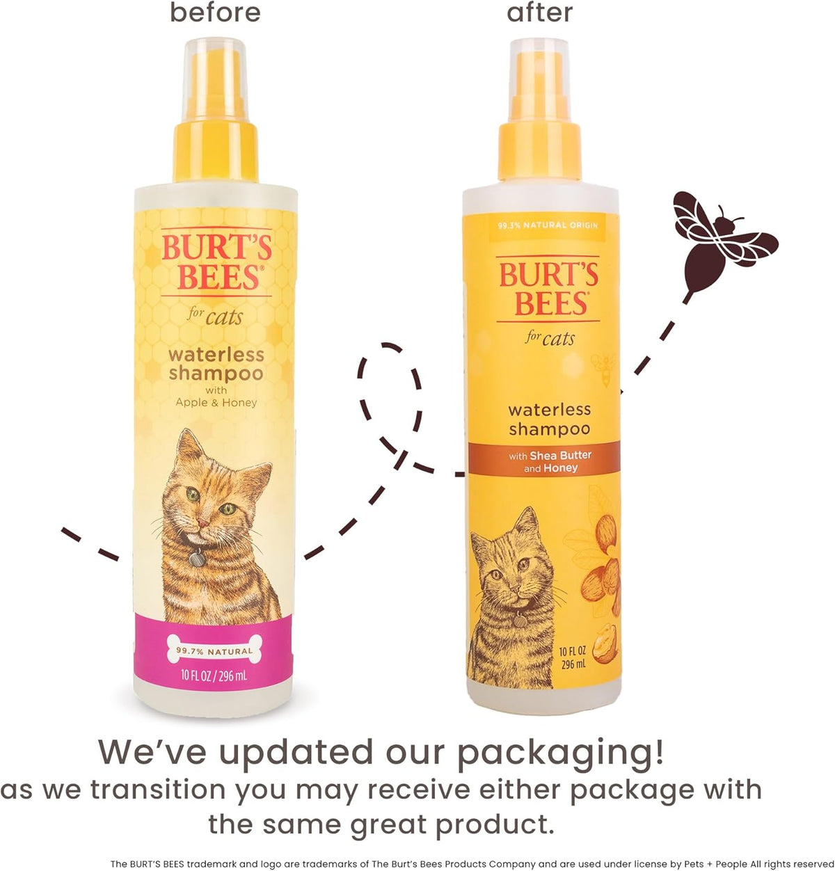 Burts Bees for Pets Waterless Cat Shampoo Spray, 10 Fl Oz