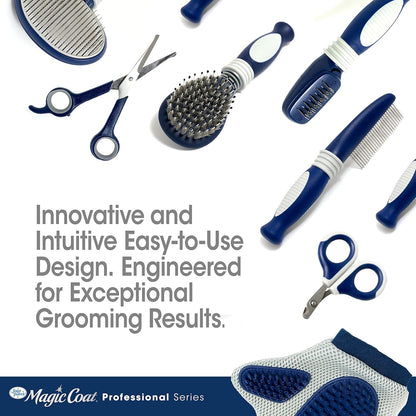 Magic Coat Professional Series Grooming Brush for Dogs & Cats, Reduces Shedding, Stimulates Coat'S Natural Oils, Ergonomic Design, Ideal for Medium, Long, Curly, and Wiry Coats