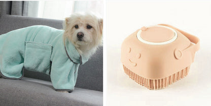 Quick-Drying Pet Absorbent Towel Dog Bathrobe Pet Dog Bath Towel for Dogs Cats Microfiber Absorbent Pet Drying Towel Pet Supplies Pet Products